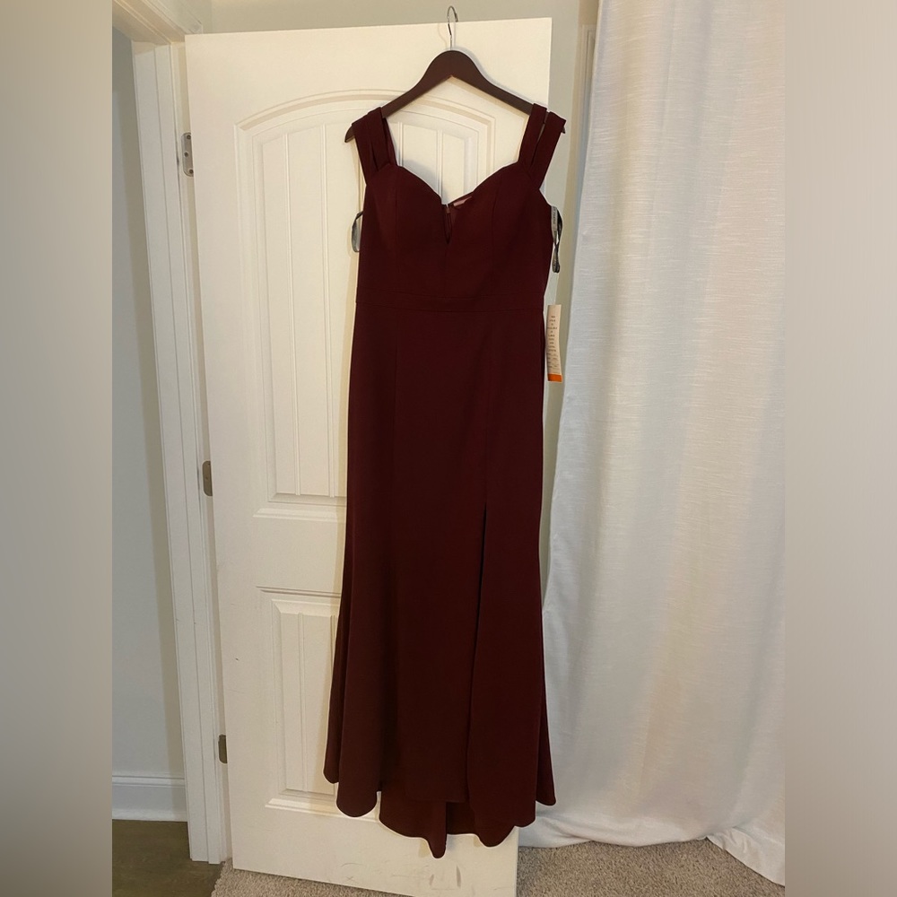 Bill Levkoff Bridesmaids Dress - Wine